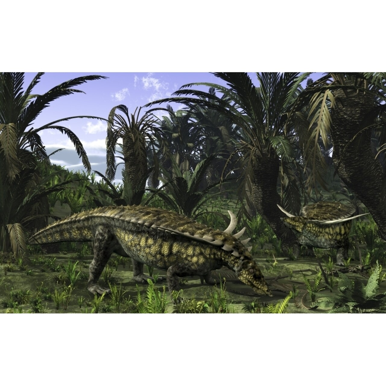 Desmatosuchus Search For Edible Roots In A Prehistoric Landscape Poster Print